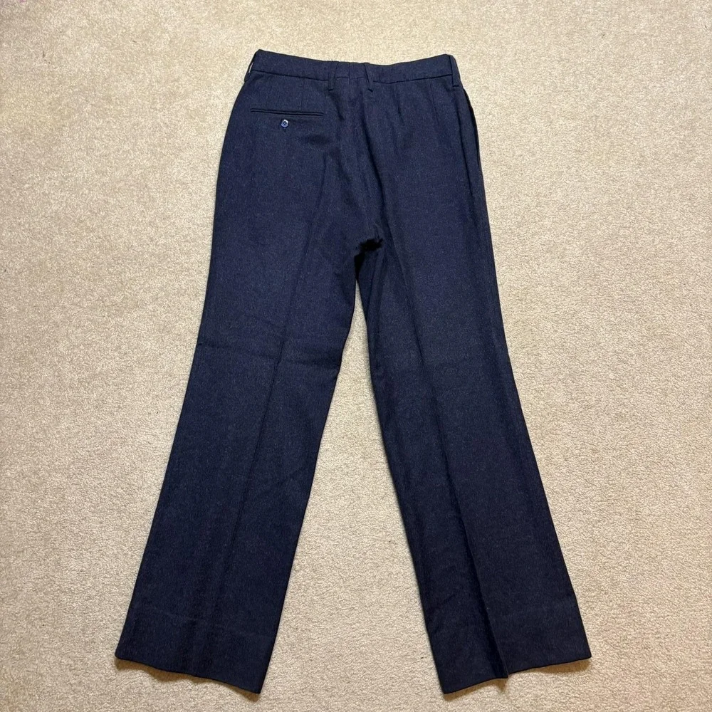 Vtg Yves Saint Laurent Pants Mens 31x30 Navy Wool Pleated Dress Talon 70s‎ 80s